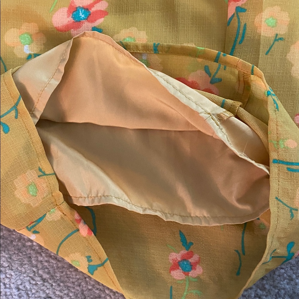 NWT a new day floral lined print cropped jumpsuit small - Picture 7 of 9